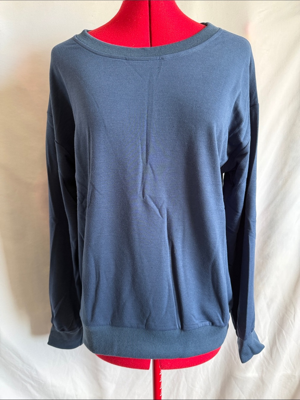 Women's Lightweight Crewneck Sweatshirt in Slate Blue